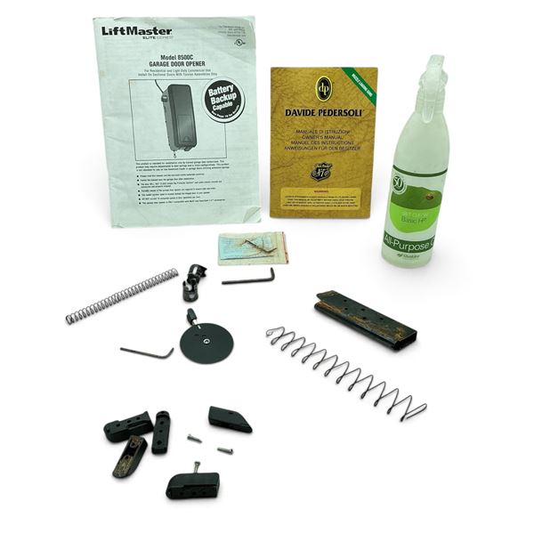 Assorted Parts, Cleaning Material and Manuals