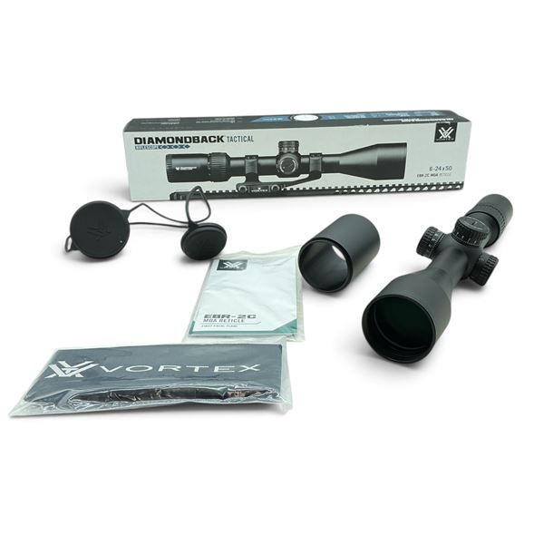 Vortex DiamondBack Riflescope 6-24X50, EBR-2C Reticle, First Focal Plane