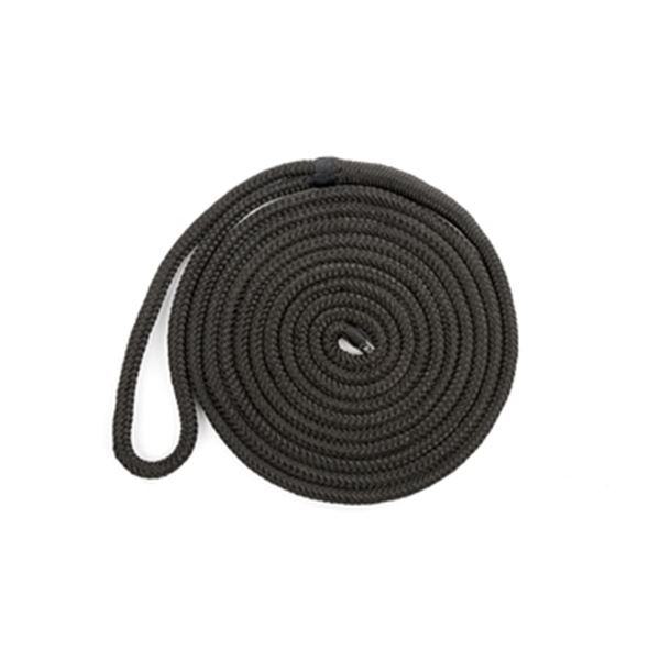 Kimpex Double Braid Dock Line, Black 1/2" X 15', New