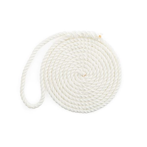 Kimpex Triple Braid Dock Line, White, 1/2" X 15', New