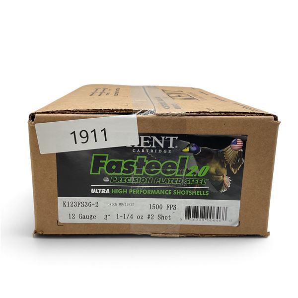 Kent Fasteel 2.0 Ultra High Performance 12 Ga 1-1/4 Oz 3" #2 Ammunition, 250 Round Case