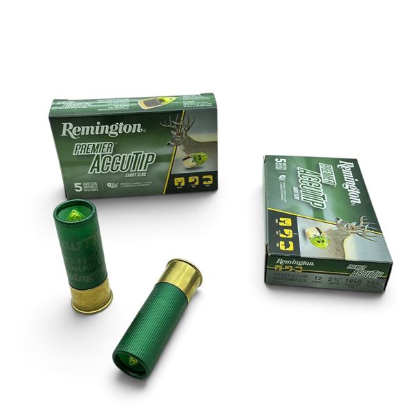 Remington Premier Accutip 12Ga, 2-3/4", 385 Grain Sabot Slugs Ammunition, 10 Rounds