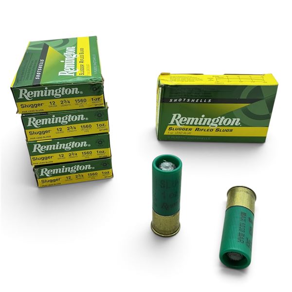 Remington Slugger, 12Ga, 2-3/4", 1 oz, Rifled Slug Ammunition, 25 Rounds
