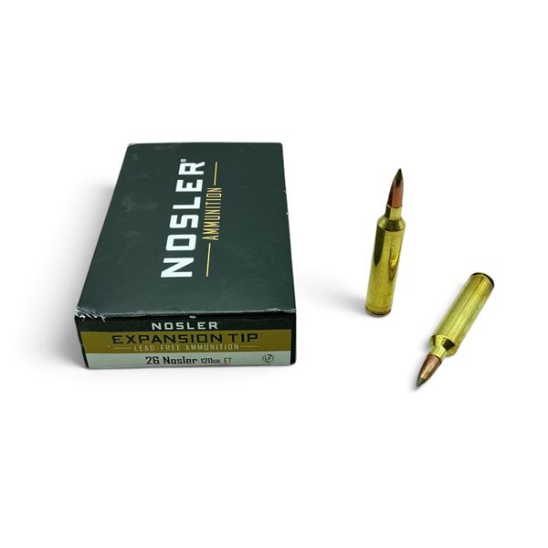 Nosler, 26 Nosler, 120 Grain, Expansion Tip Ammunition, 20 Rounds