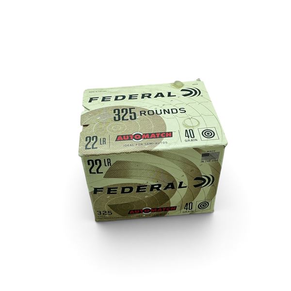 Federal Automatch, 22LR, 40 Grain, LRN Ammunition, 325 Rounds