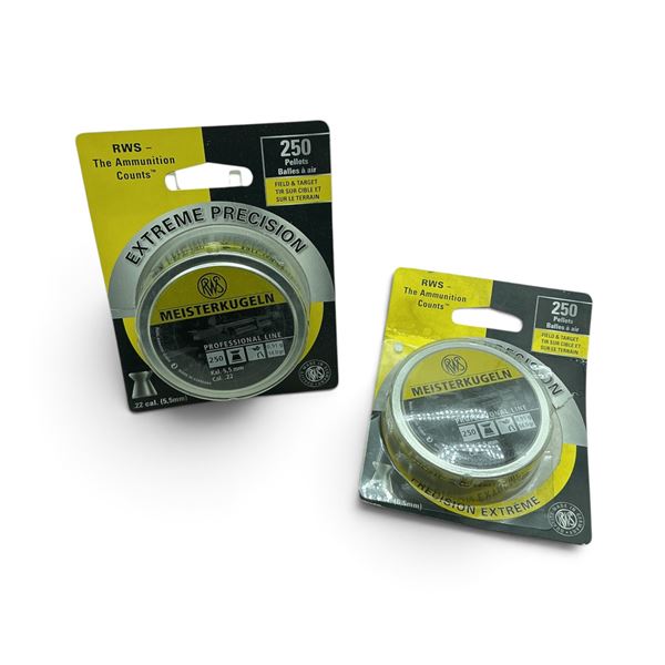 RWS Meisterkugeln 22Cal (5.5mm), 14 Grain Pellets, 500 QTY