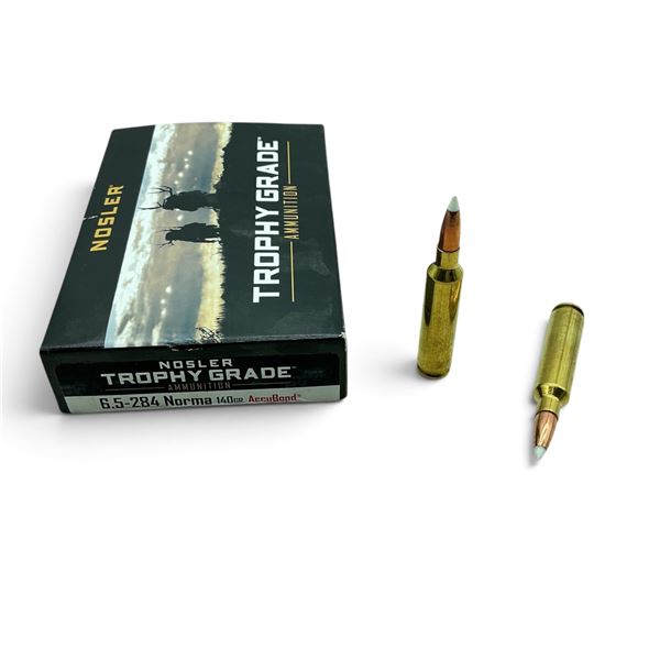 Nosler Trophy Grade 6.5-284 Norma, 140 Grain Accubond Ammunition, 20 Rounds