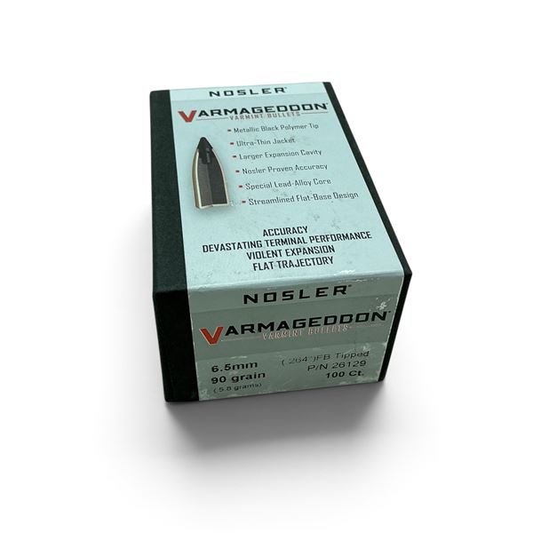 Nosler Varmageddon 6.5mm (.264") 90 Grain, FB Tipped Projectiles, 100 QTY