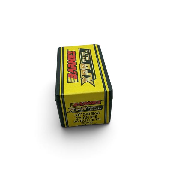 Barnes 500 S&W (.500"), 275 Grain, XPB Projectiles, 20 QTY