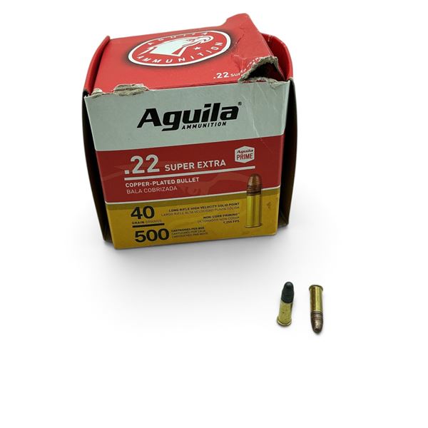 Aguila 22LR, 40 Grain, Solid Point Ammunition, 500 Rounds