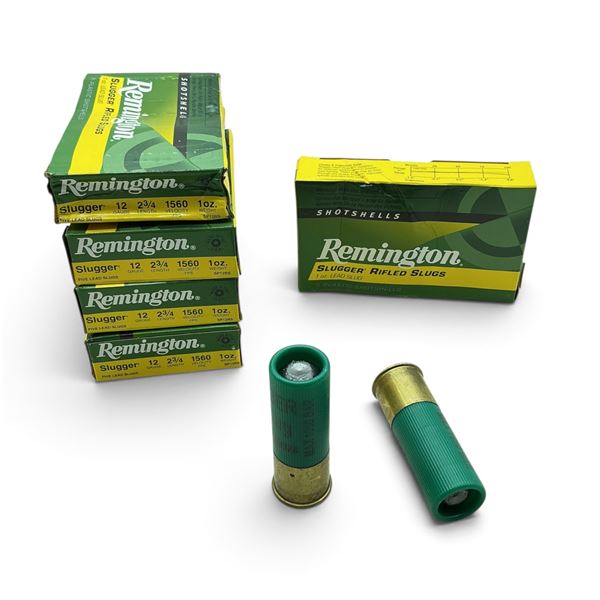Remington Slugger 12Ga, 2-3/4", 1 oz Rifled Slug Ammunition, 25 Rounds