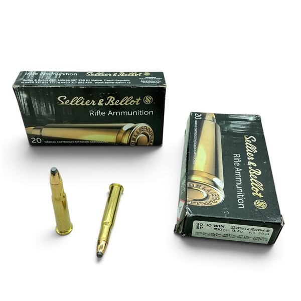 Sellier and Bellot 30-30 Win, 150 Grain, SP Ammunition, 40 Rounds