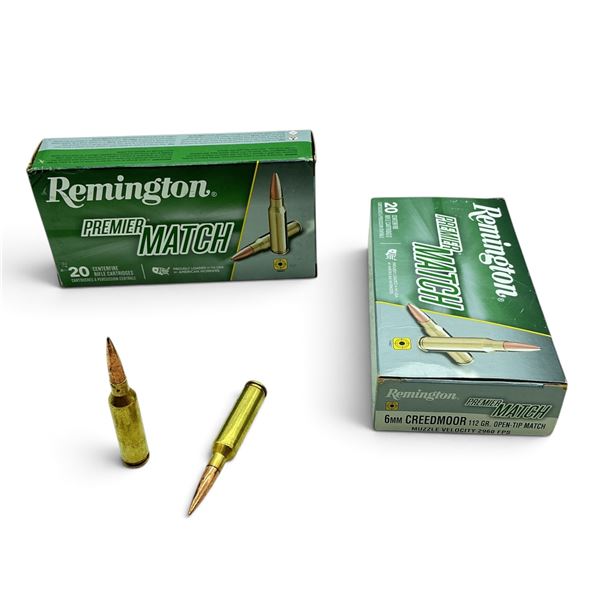 Remington Premier Match 6mm Creedmoor, 112 Grain, OTM Ammunition, 40 Rounds