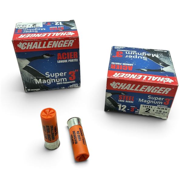 Challenger Super Magnum, 12Ga, 3", 1-1/8 oz, #2 Ammunition, 50 Rounds