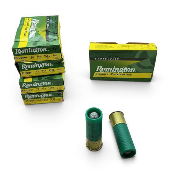 Remington Slugger, 12Ga, 2-3/4", 1 oz, Rifled Slug Ammunition, 25 Rounds
