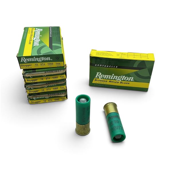 Remington Slugger 12Ga, 2-3/4", 1 oz, Rifled Slug Ammunition, 25 Rounds