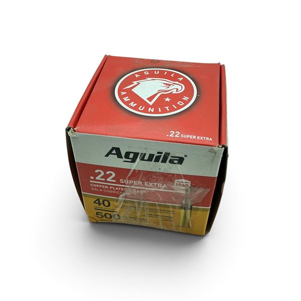 Aguila 22LR, 40 Grain, Solid Point Ammunition, 500 Rounds