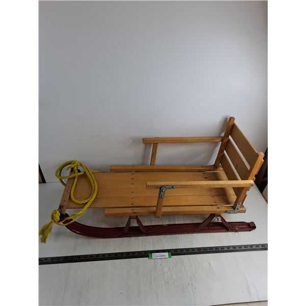 Wooden Fold-Down Toboggan - 35" Length - Cannot Ship