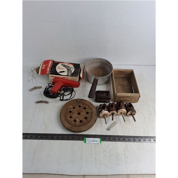 Kleen Kut Floor Drain, Ceramic Furniture Feet, Cook Pot, Wooden Tray, Windshield Defroster, Misc.