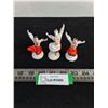Image 1 : Vintage Set of 3 Porcelain "Ukrainian Dancers" from USSR