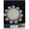 Image 1 : Beaded 8" Doilie - Some Damage