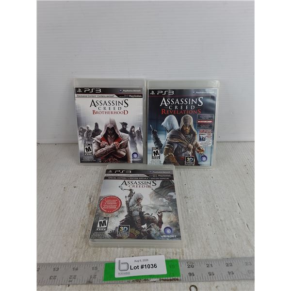 (3) Assassins Creed PS3 Games