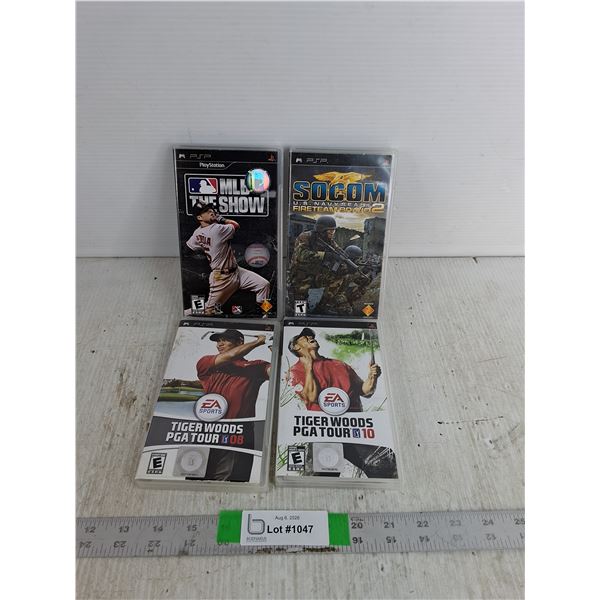 (4) PlayStation Games- SOCOM, MLB, Tiger Woods PGA Tour 8 & 10