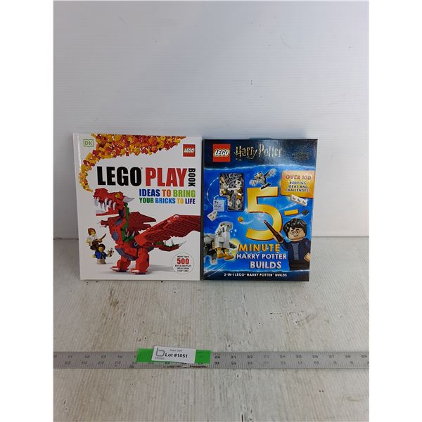 (2) Lego Books For Building Ideas, (1) Harry Potter Themed