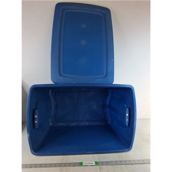 Storage Tote With Lid 25"x17"x13.5", Pickup Only