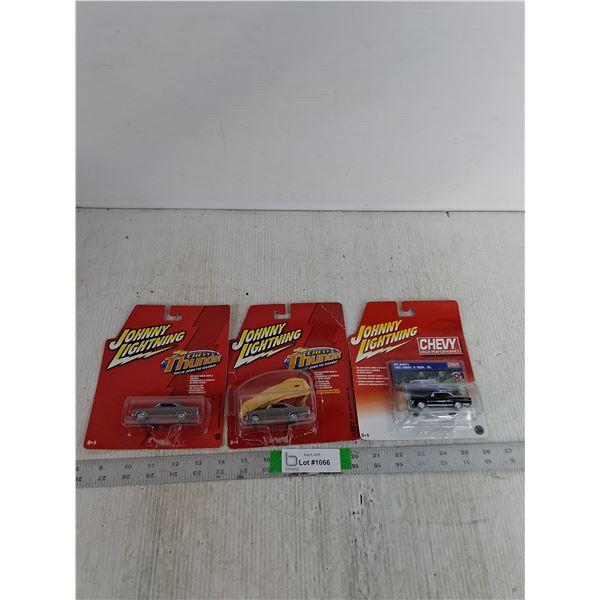 (3) Johnny Lightning Car Models- (2) '66 Chevy Nova, Bob Burko's '65 Chevy II Nova All Sealed