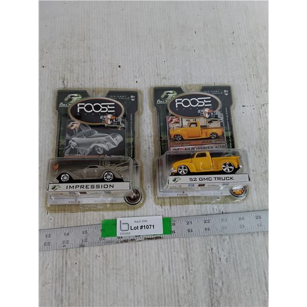 (2) Foose Car Models- Impression, 52 GMC Truck Both Sealed