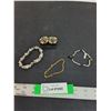 Image 1 : (3) Silver Ang Gold Colored Bracelets, Pair Of Earrings Cannot Authenticate