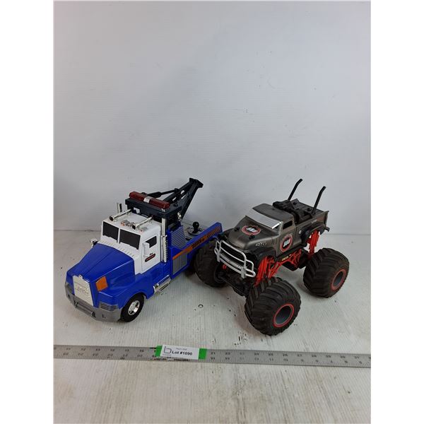 (2) Truck Tonka Towing 15", Lite Hawk Old Timer 11"