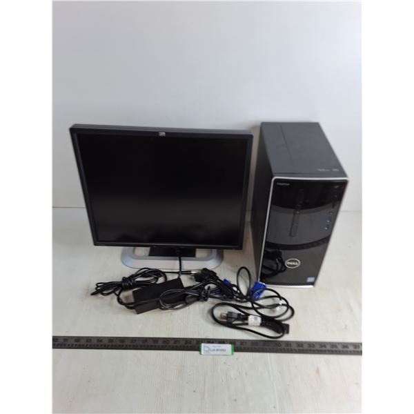 Dell Inspiron Hard Drive, HP  LP1965 19" Monitor & 4 Power Cords - Both Untested, As is