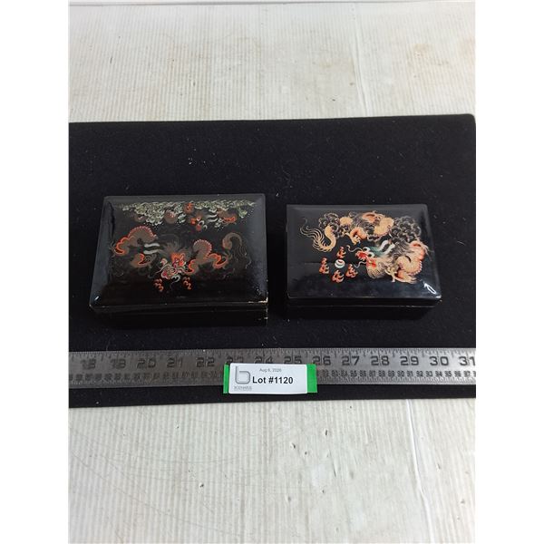 Pair of Nesting Chinese Jewelry Boxes