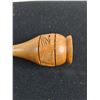 Image 3 : Hand Carved Wooden Vase - 7" High