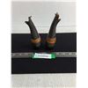Image 1 : Pair of Copper Vases - 6" High - 1 May Need Repair