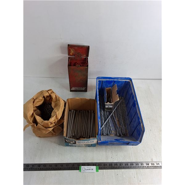 Assorted Bulk Nails, Bin, Emergency Flamemless Flares Kit - Cannot Ship