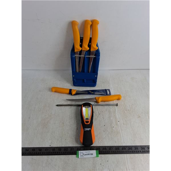 (5) Wenger Fileting Knives, 12" Wood Nail, Power Zone LED Light - Working