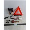 Image 1 : Work Light, Safety Triangle, Drill Attachments, Trowel, Pliers, Misc.