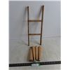 Image 1 : Wooden Display Frame, Set of 4 Wooden Furniture Legs - 2 Missing Feet