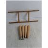 Image 2 : Wooden Display Frame, Set of 4 Wooden Furniture Legs - 2 Missing Feet