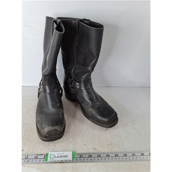 Mens Biker Boots Size 8