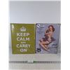 Image 1 : (2) Metal Signs- Club Dancing, Keep Calm and Carry On
