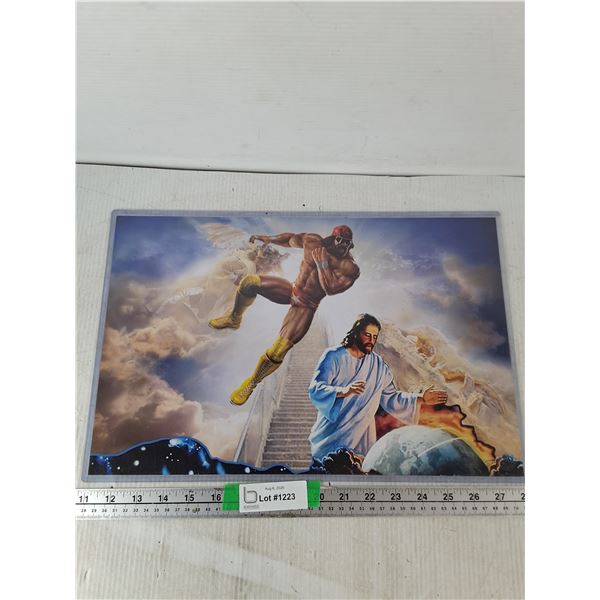Macho Man Randy Savage Fly Elbowing Jesus While He's Saving The World