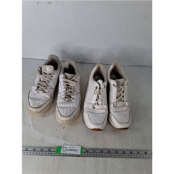 (2) Pairs Of White Womens Shoes Size 7.5