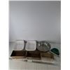 Image 1 : (5) Baking Dishes 11.5"x7.5",  Frying Pan 10" Diameter, Pet Food Bowl