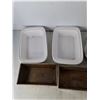 Image 2 : (5) Baking Dishes 11.5"x7.5",  Frying Pan 10" Diameter, Pet Food Bowl