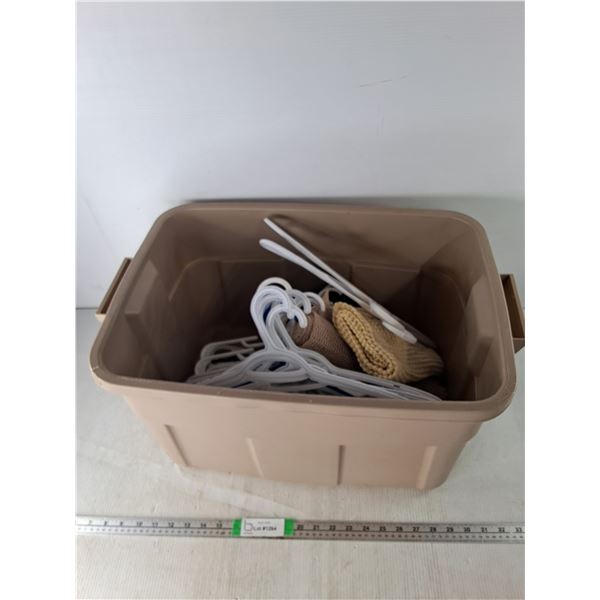 Hangers, Cabinet Liners, Corset Size XL, Storage Tub 21.5"x15"x12"