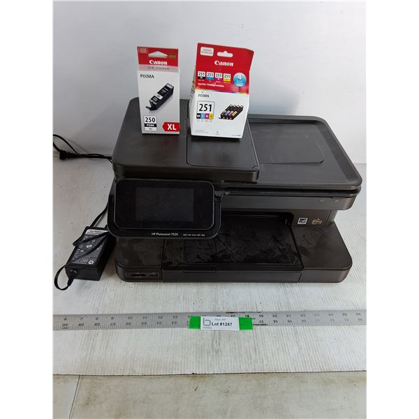 HP Photosmart 7520 Printer (Powers On) w/ Ink Tanks, Pickup Preferred